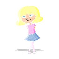 cartoon clever girl