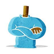 cartoon folded arms body