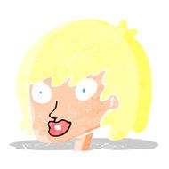 cartoon happy female face N3