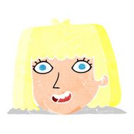 cartoon happy female face N4