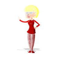 cartoon woman wearing spectacles N5