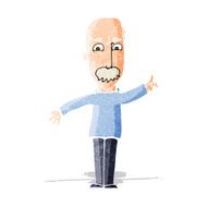 cartoon man issuing stern warning
