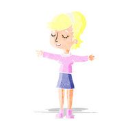 cartoon happy woman pointing N2
