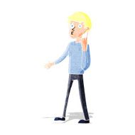 Cartoon Man Asking Question N38
