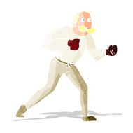 cartoon retro boxer man