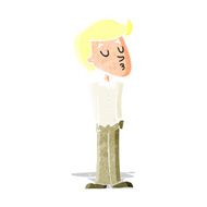 cartoon calm man
