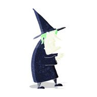 cartoon ugly old witch