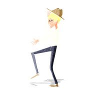 cartoon fashionable man