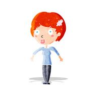 cartoon shocked woman N10