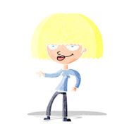 cartoon happy woman pointing N3
