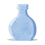 cartoon old glass vase