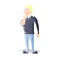 catoon curious man N2