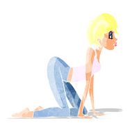 cartoon sexy woman on all fours