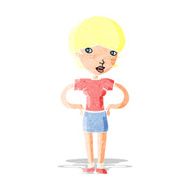 cartoon woman with hands on hips