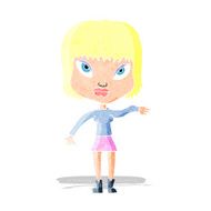 cartoon woman making gesture N5