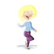 cartoon laughing woman