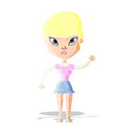 Cartoon Woman Waving N7