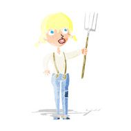 Cartoon Farmer Girl N8