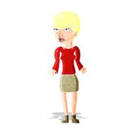 cartoon confused woman N30