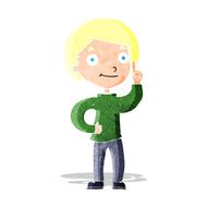 cartoon boy with idea N23
