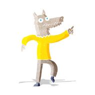 cartoon wolf man