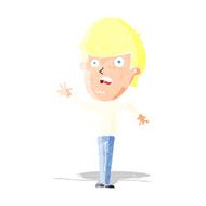 cartoon unhappy boy