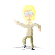 cartoon hippie man wearing glasses