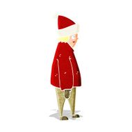 cartoon person in winter clothes