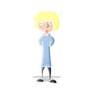 cartoon curious woman N4