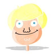 cartoon happy boy&#039;s face