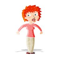 cartoon woman shrugging shoulders N11