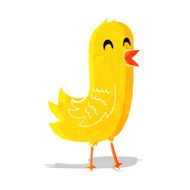 cartoon happy bird