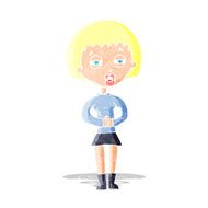 cartoon suspicious girl N2