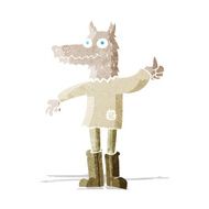 cartoon wolf man N2