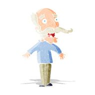 cartoon old man gasping in surprise