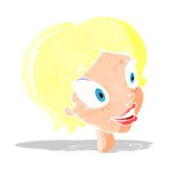 cartoon pretty female face