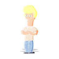 cartoon man with folded arms N2