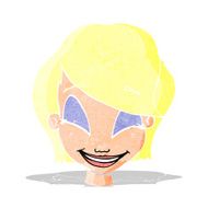 cartoon pretty female face N3