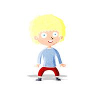 cartoon excited boy N12