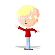 cartoon boy with growth on head