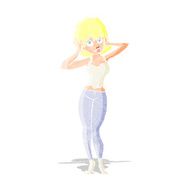 cartoon pretty woman N8