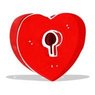 cartoon heart with keyhole