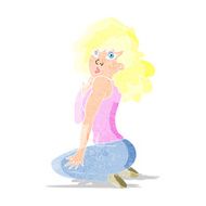 cartoon woman posing N7