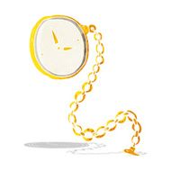 cartoon gold watch