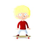 Cartoon Boy On Skateboard N9