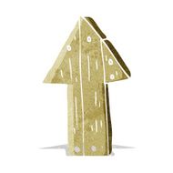 cartoon wooden direction arrow