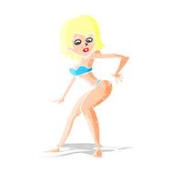 cartoon woman in bikini N2