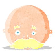 cartoon bald man with mustache