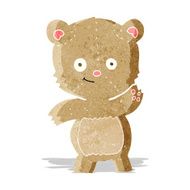 cartoon waving teddy bear N5