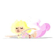 cartoon mermaid covered in tattoos